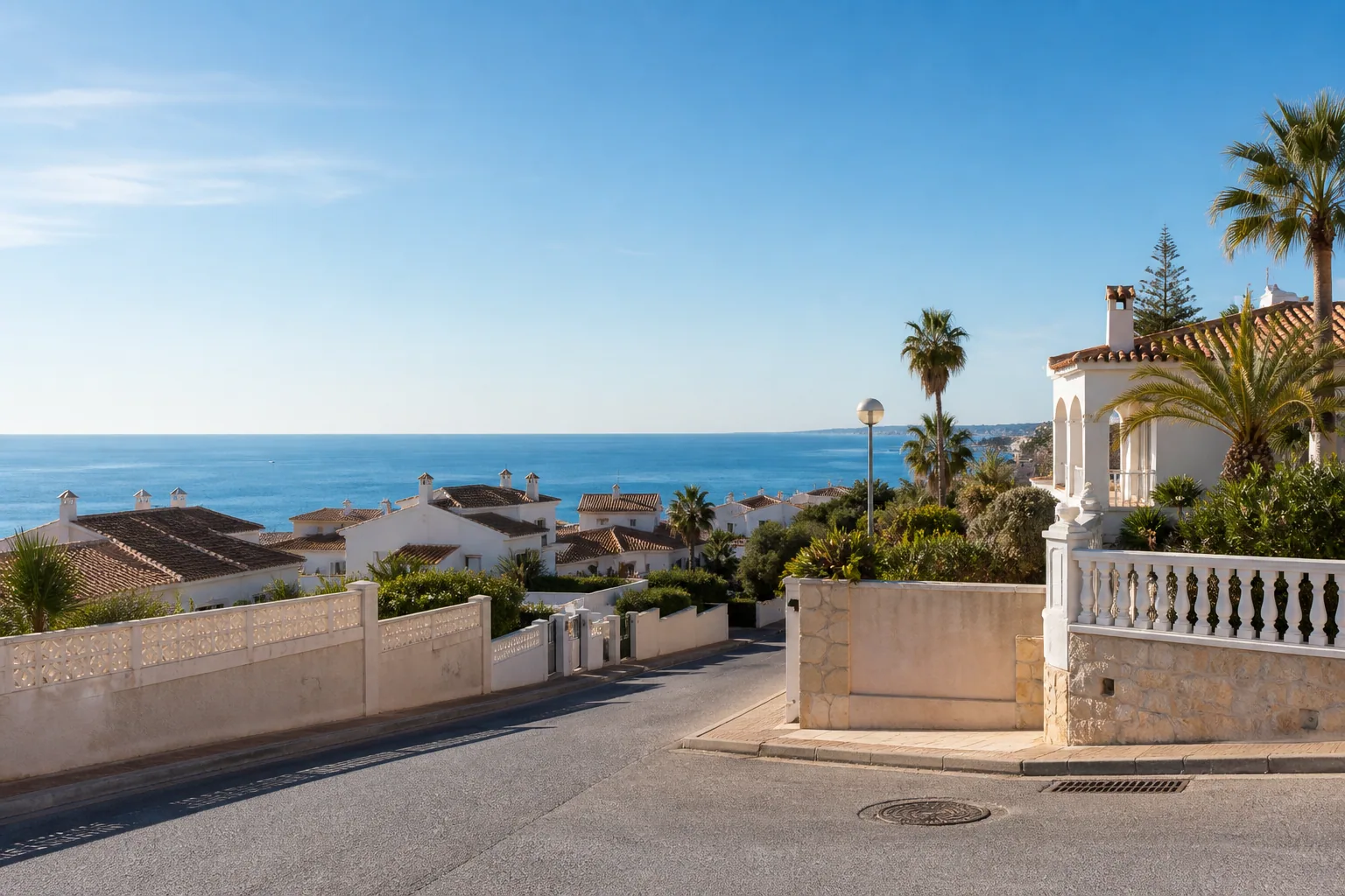 Zona residencial mediterránea de la Vega Baja junto al mar